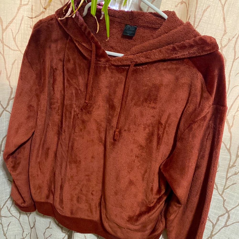 Fuzzy pull over sweater